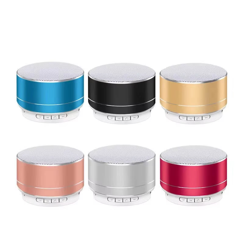 A10 Wireless Bluetooth-Compatible Subwoofer Outdoor Mini Portable Speaker Radio Music Sound Box Aluminum Alloy Colorful Speaker