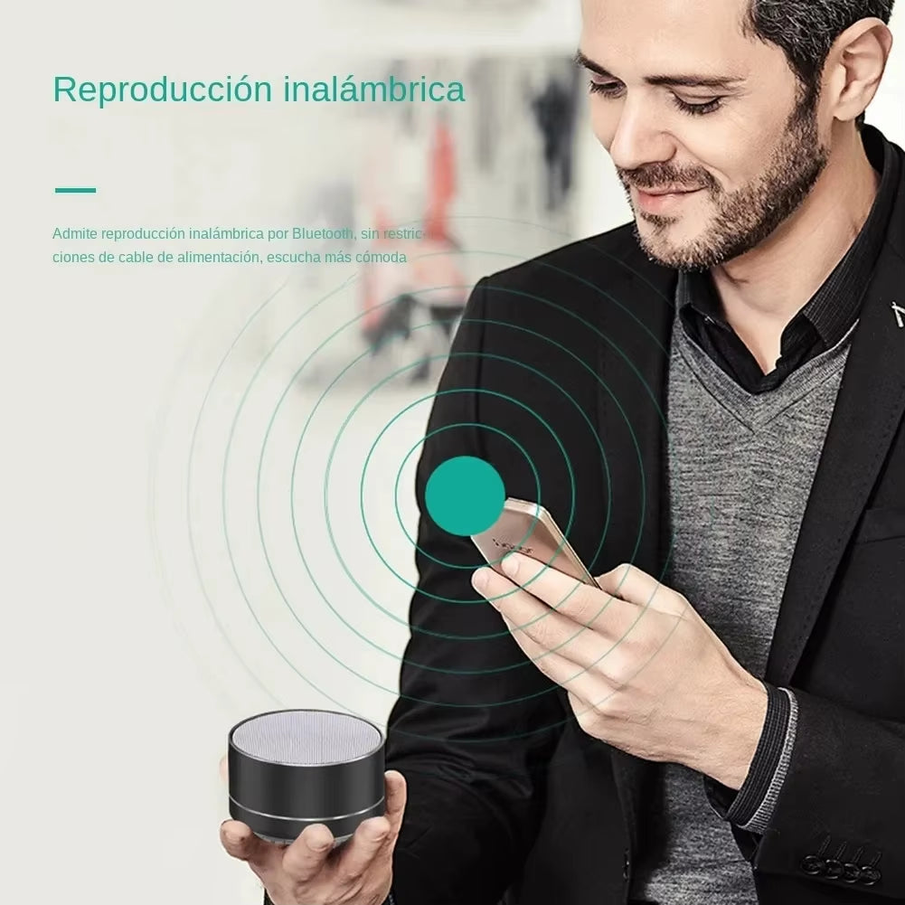 A10 Wireless Bluetooth-Compatible Subwoofer Outdoor Mini Portable Speaker Radio Music Sound Box Aluminum Alloy Colorful Speaker