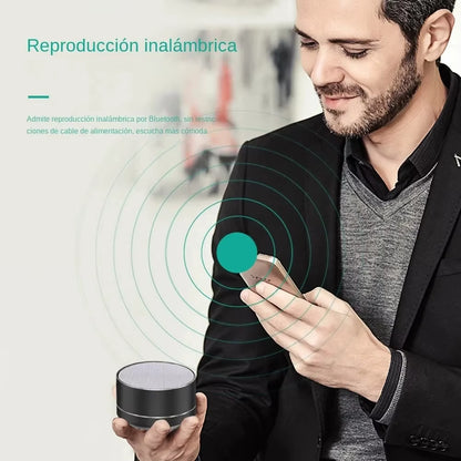 A10 Wireless Bluetooth-Compatible Subwoofer Outdoor Mini Portable Speaker Radio Music Sound Box Aluminum Alloy Colorful Speaker